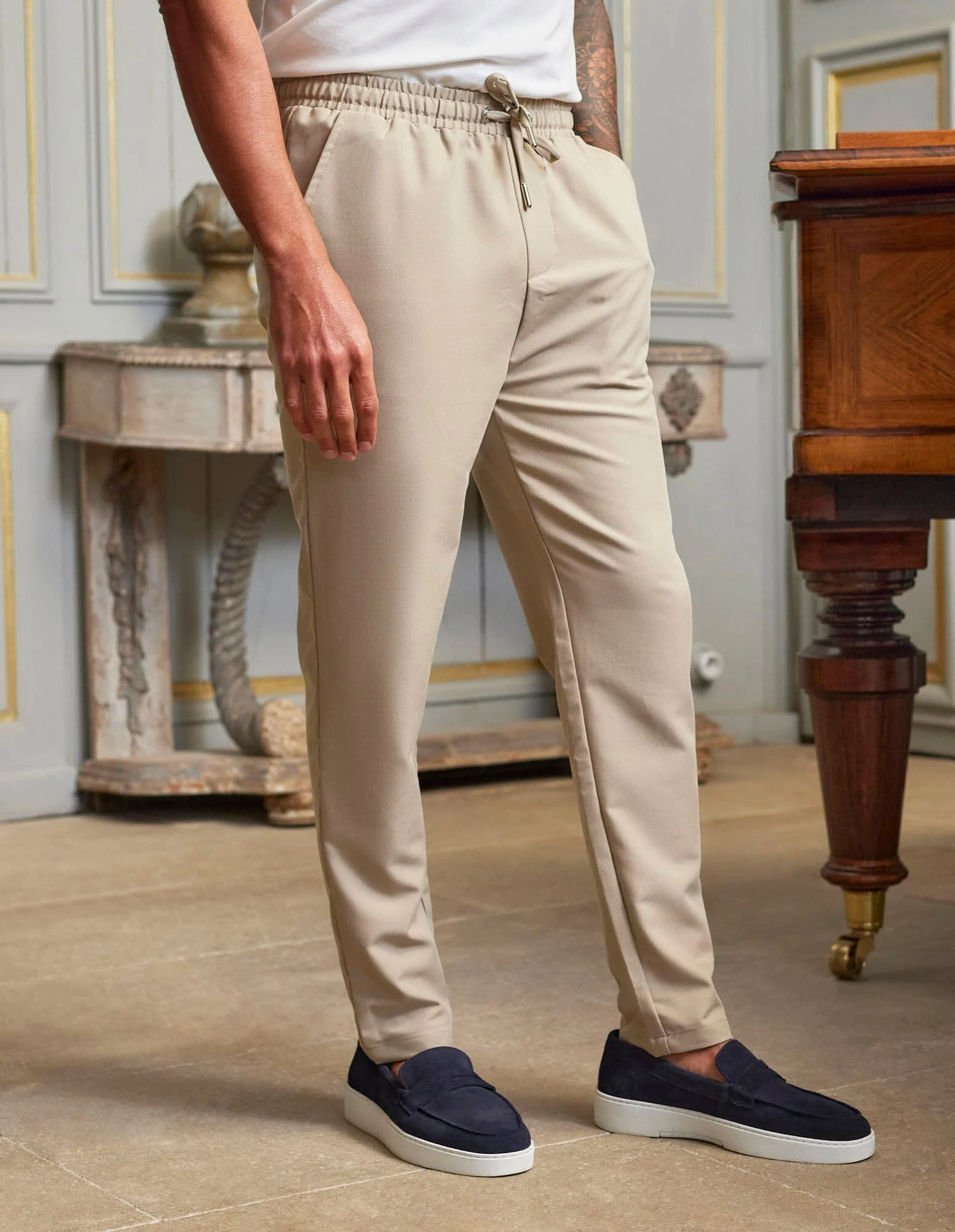 Beige 365 Lightweight Trouser - Image 3