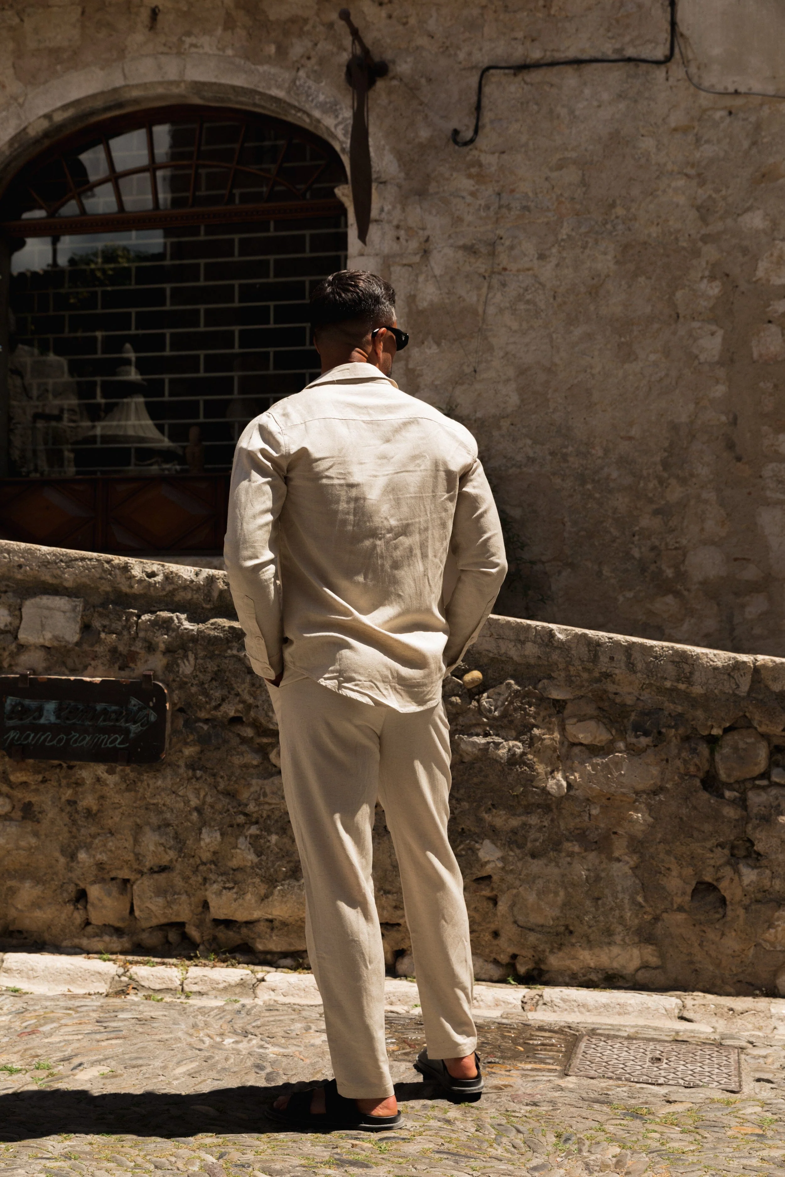 Oatmeal Linen Trouser - Image 4