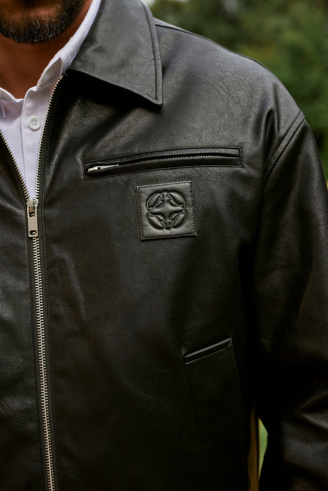 Black Faux Leather Jacket - Image 5