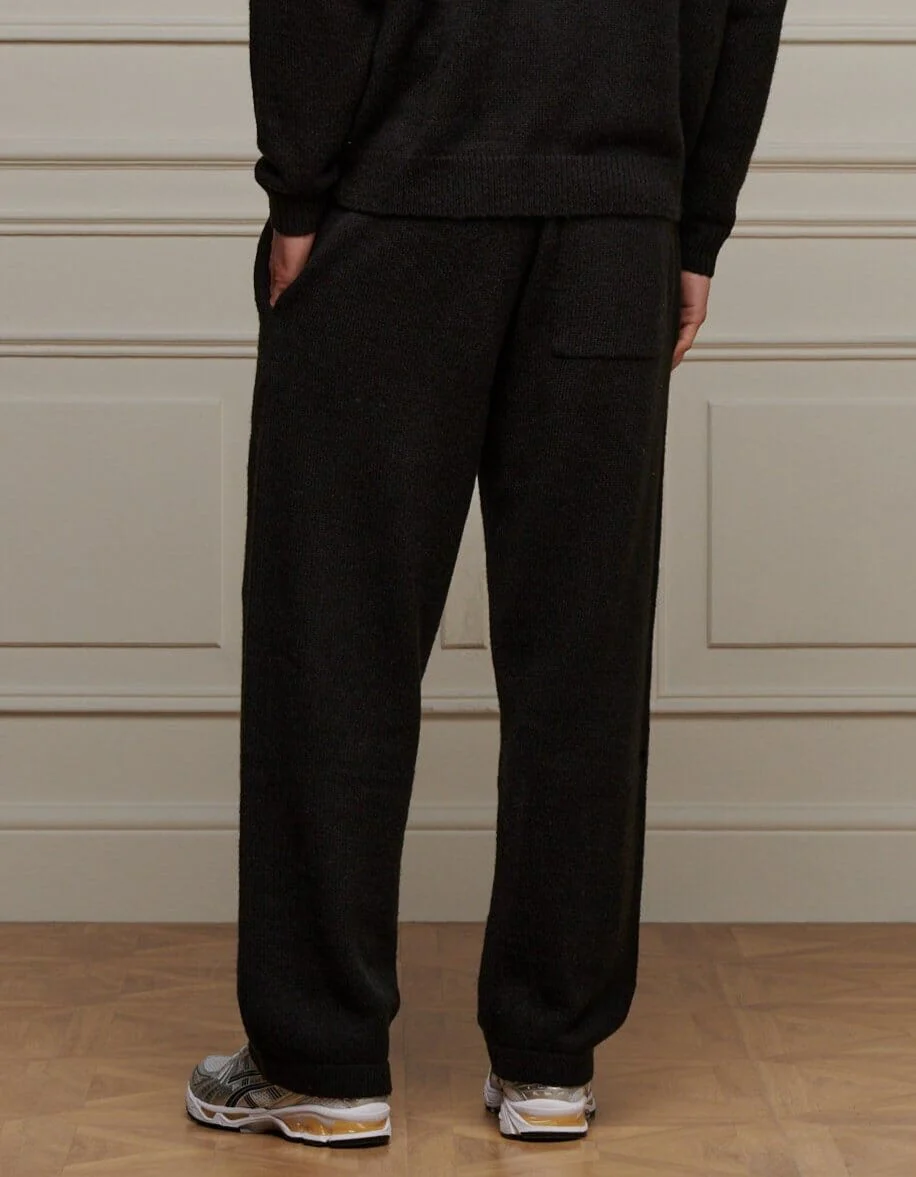 Black Mohair Knit Jogger - Image 3