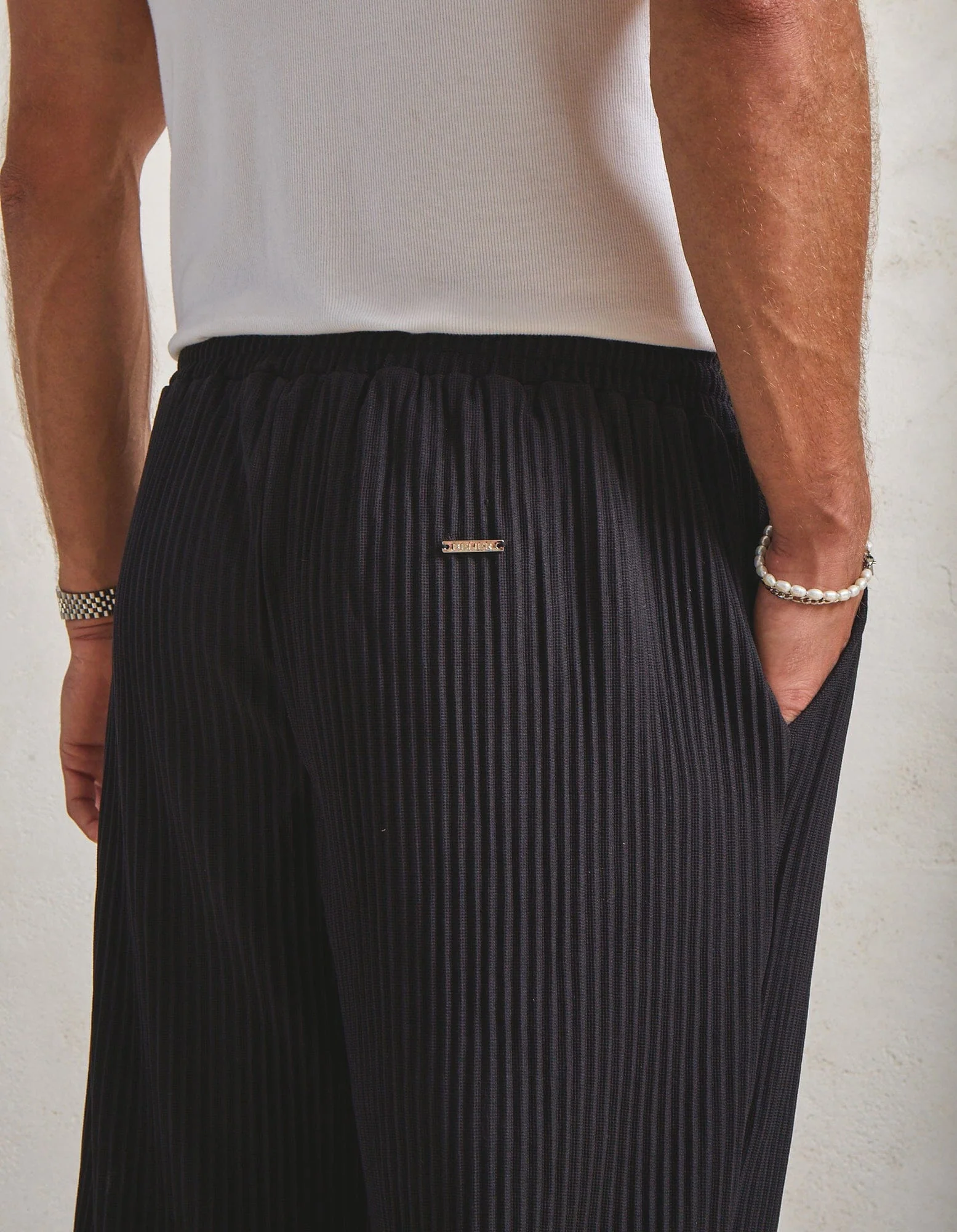 Black Pleated Trouser - Image 4