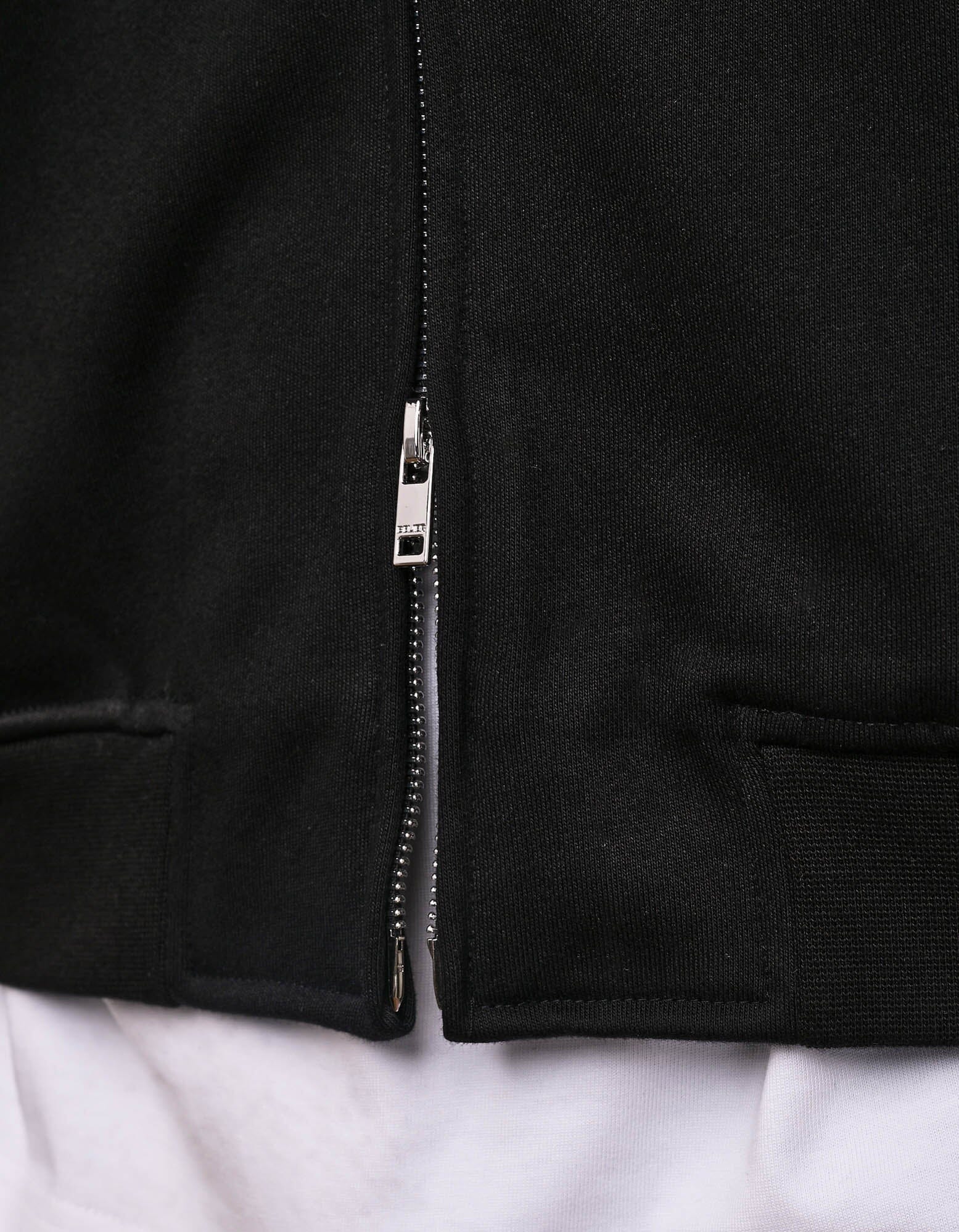 Black Logo Zip Through Hoodie - Image 3