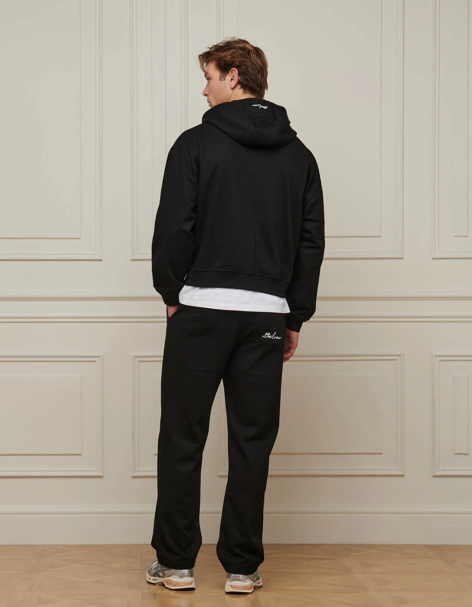 Black Logo Zip Through Hoodie - Image 7
