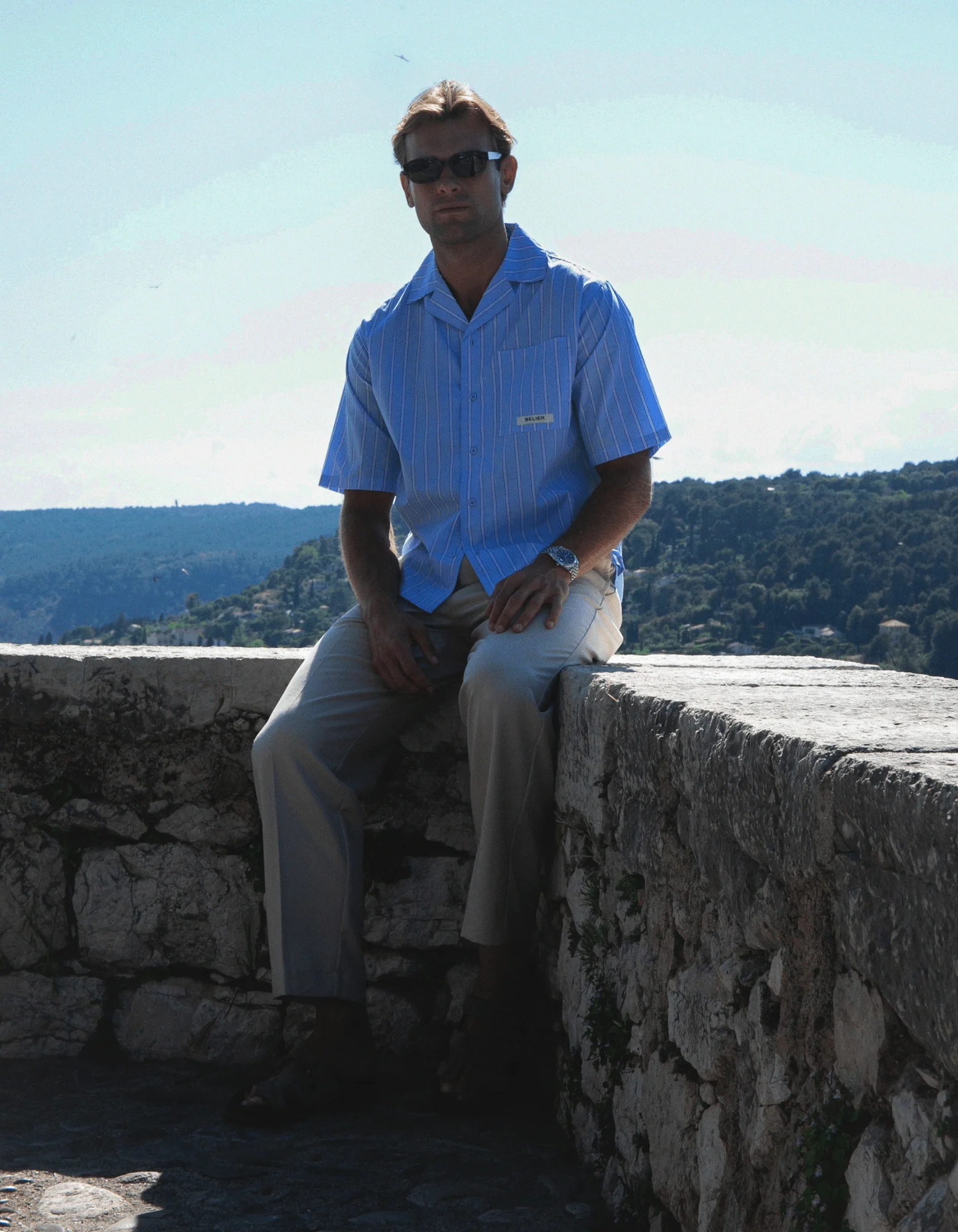 Blue S/S Striped Shirt - Image 4