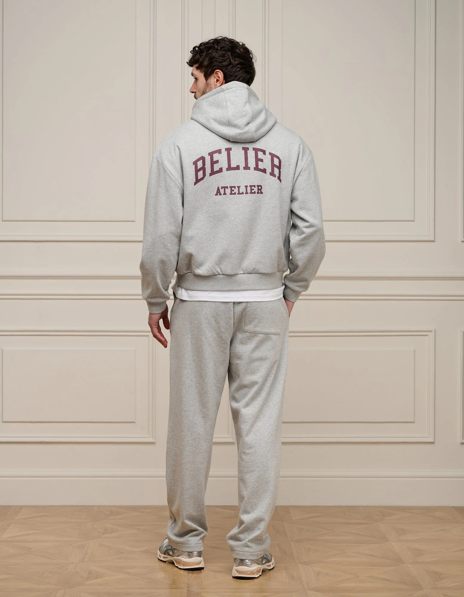 Grey Marl Campus Hoodie - Image 4