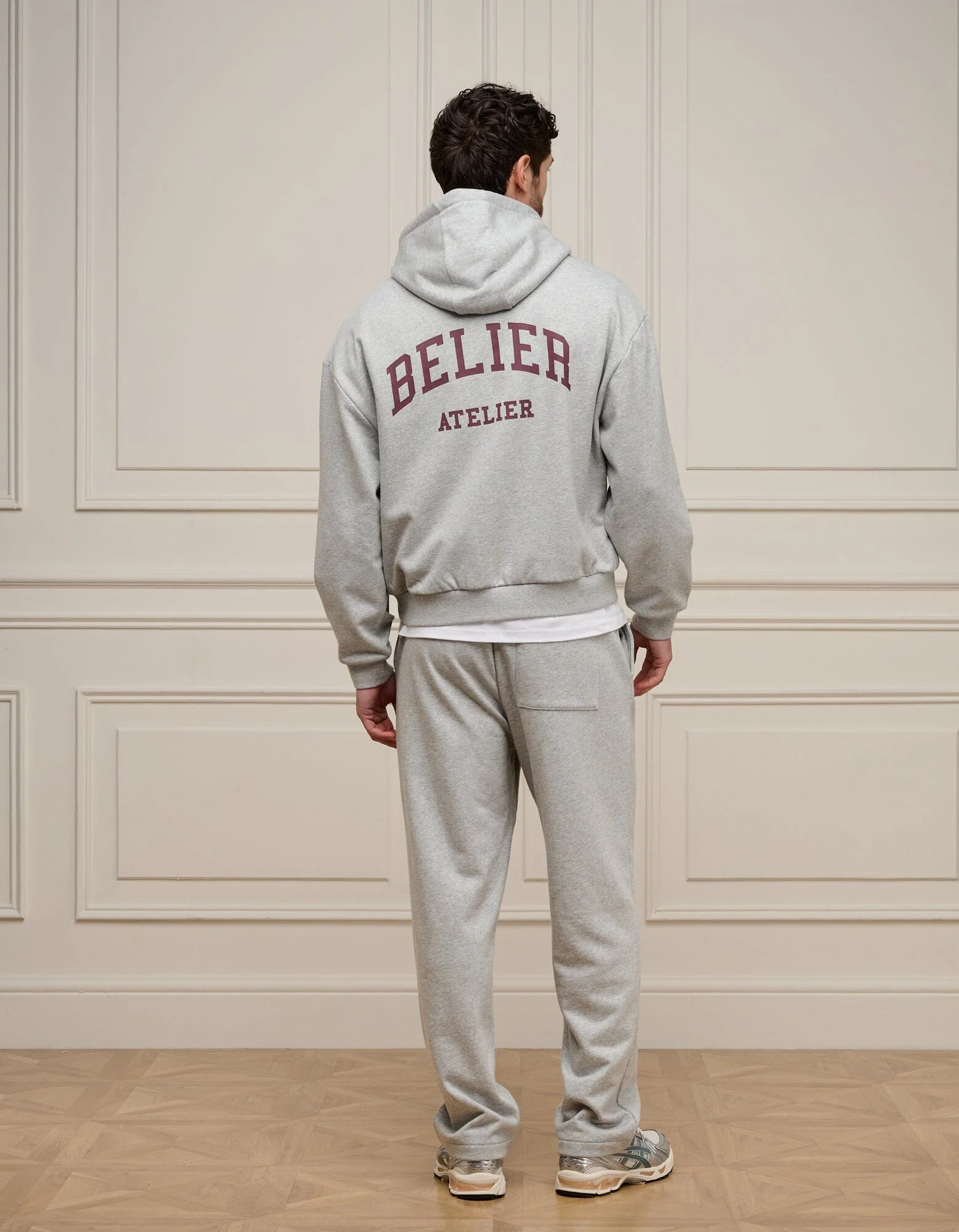Grey Marl Campus Hoodie - Image 5