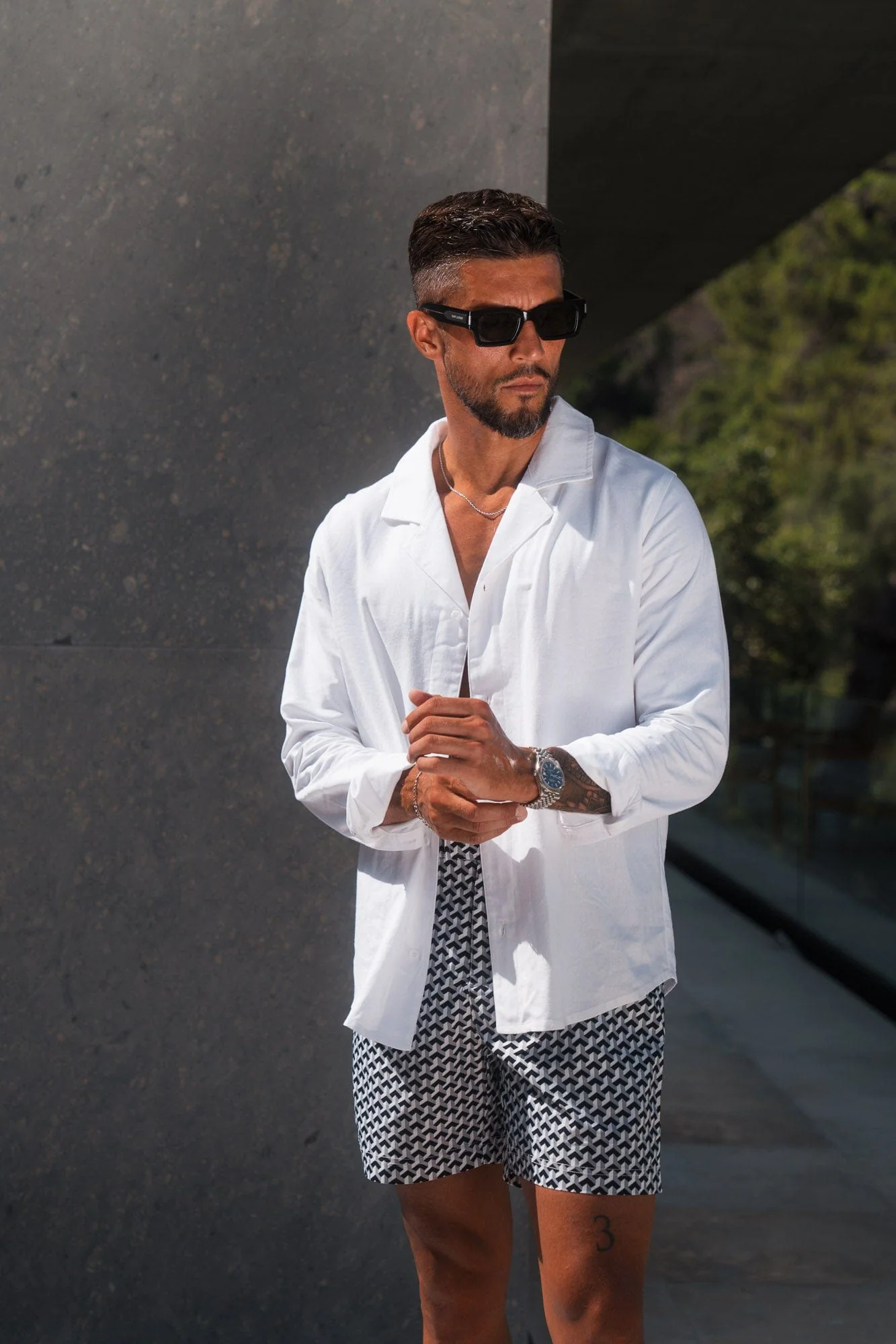 Monochrome Illusion Print Swimshort - Image 3