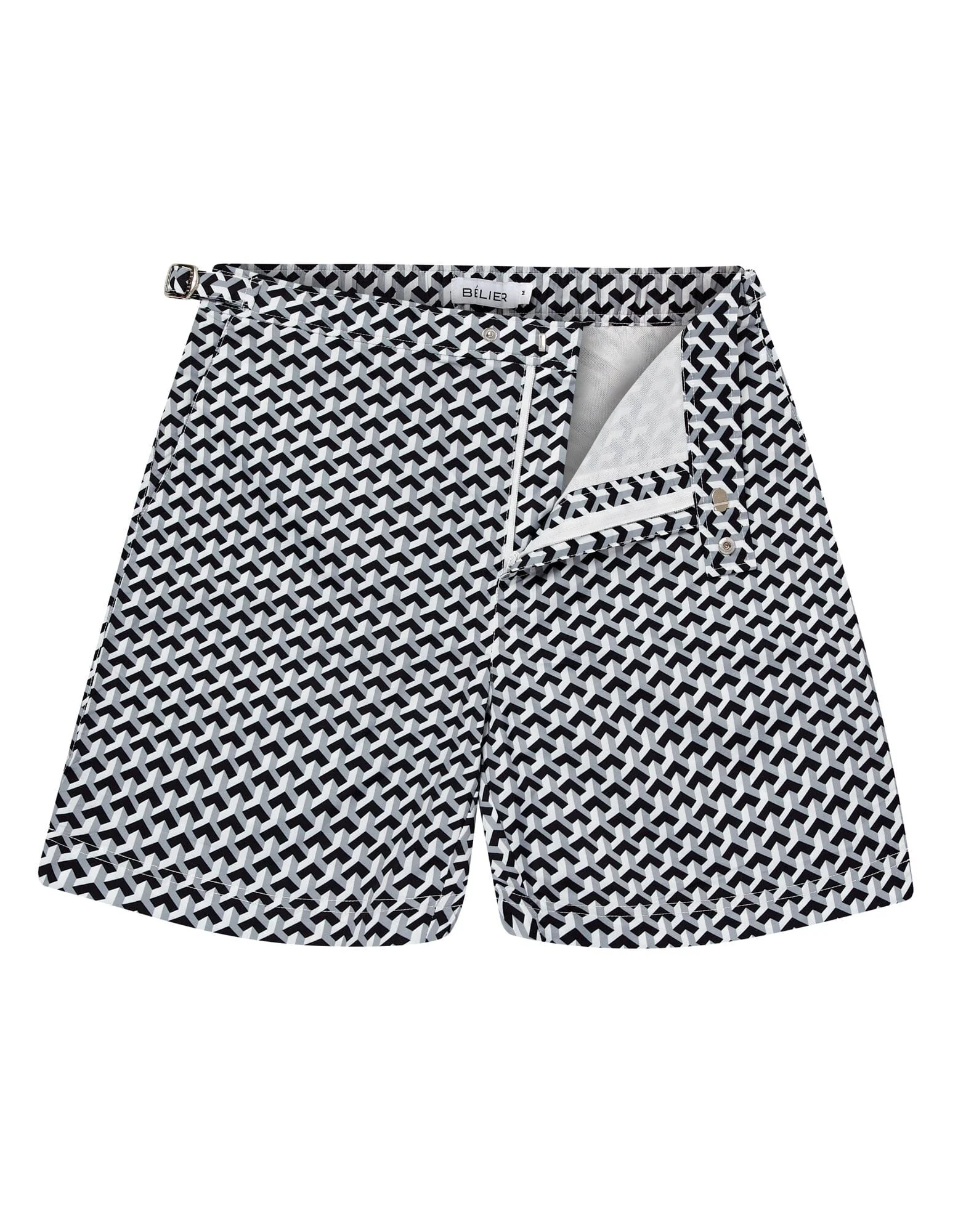 Monochrome Illusion Print Swimshort - Image 6