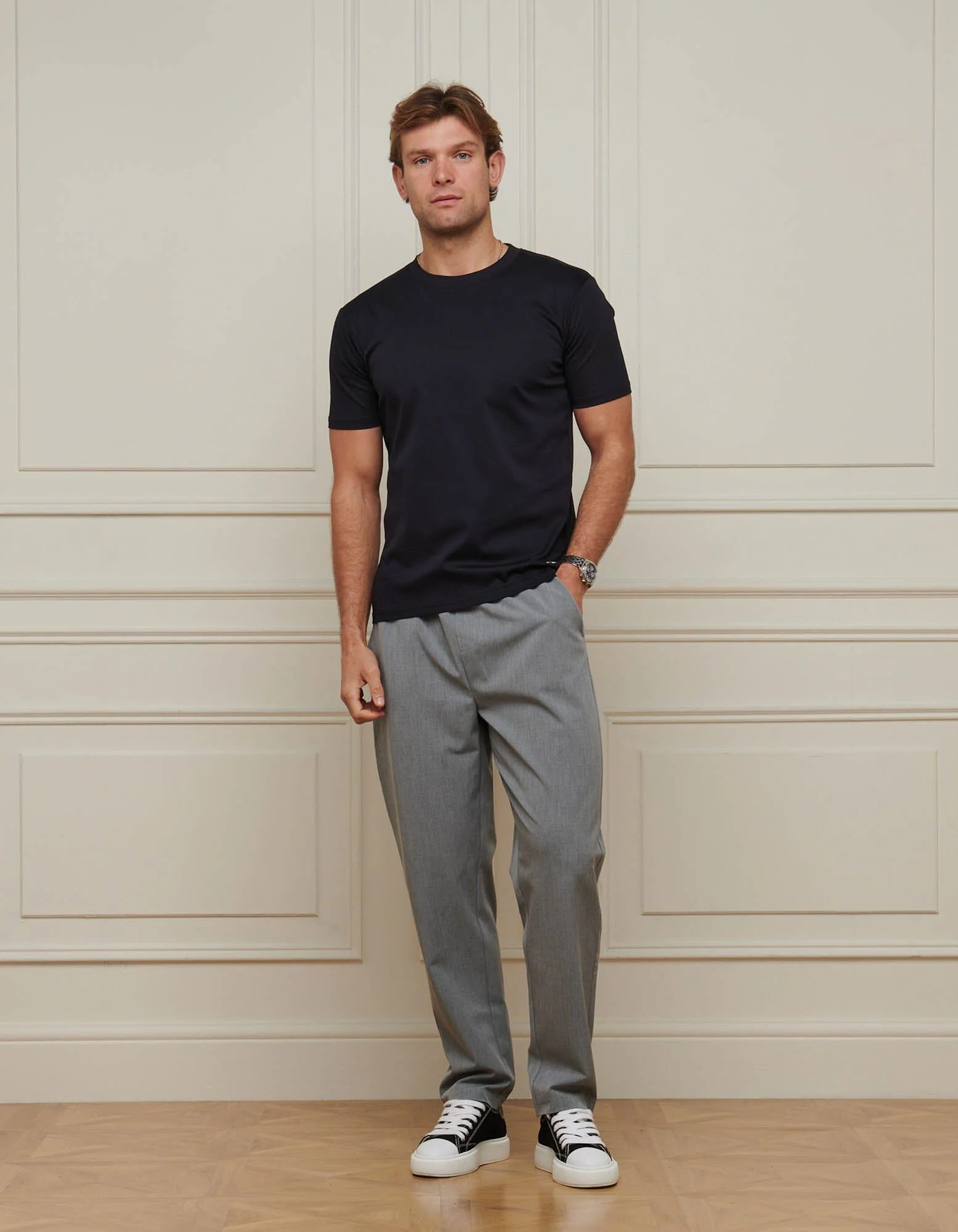 Navy Mercerised T-Shirt - Image 3