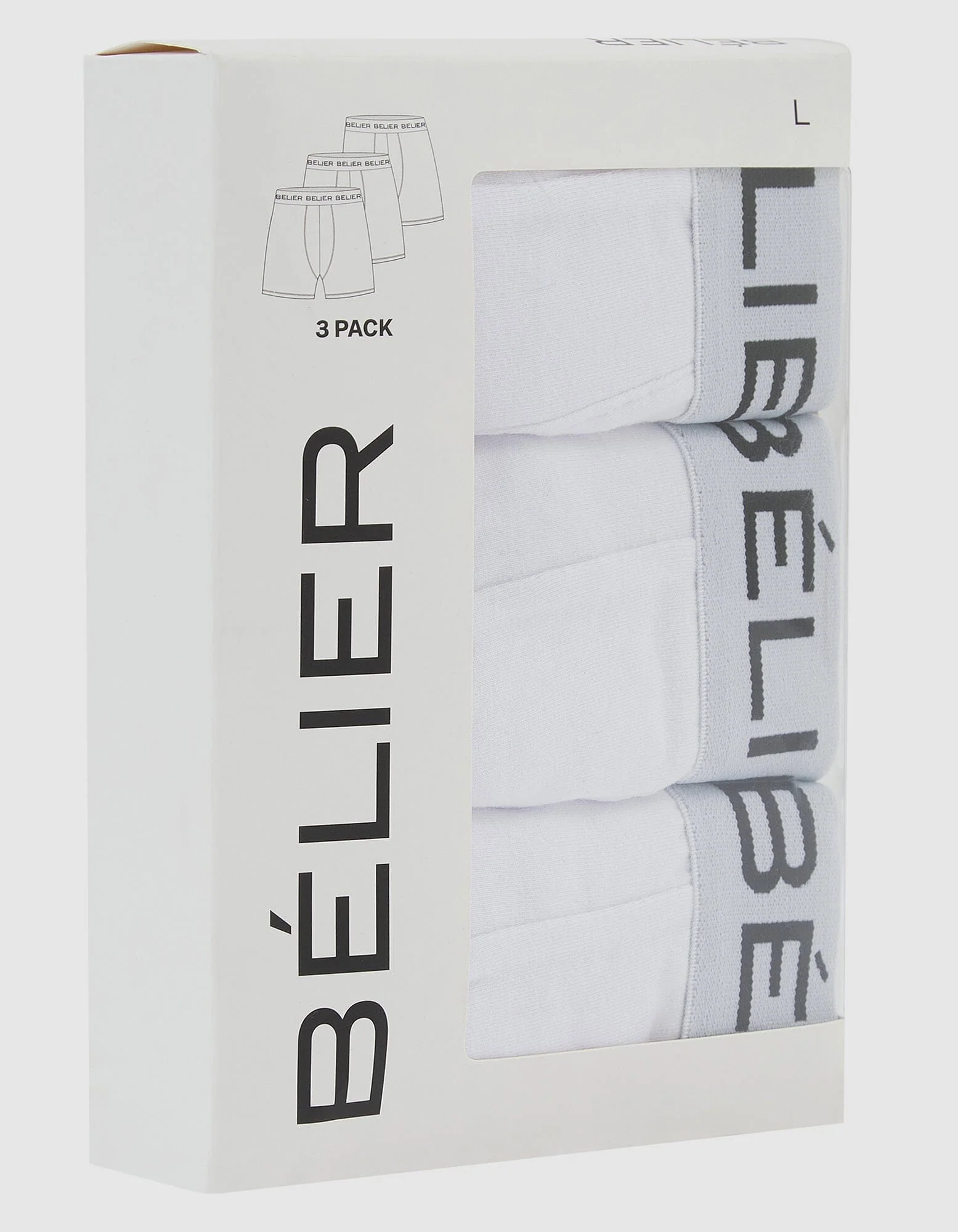 White 3 Pack Boxer Shorts - Image 4
